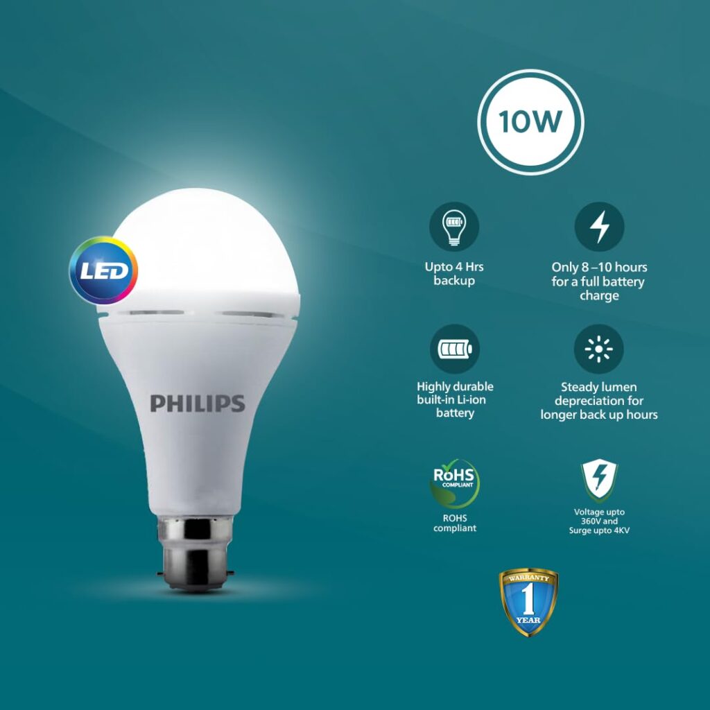 PHILIPS 10W B22 LED Emergency Inverter Bulb review