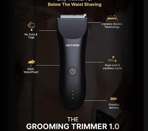 MENHOOD-Mens-WaterProof-Cordless-Grooming-Trimmer-for-Men-Suitable-for-Beard-Body-Private-Part-Shaving-Head-and-Pubic-Hair